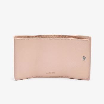 Lacoste Croco Crew Grained Leather Zip Wallet - Peněženka Dámské Růžové | CZ-n0x9wo